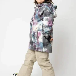 2117 of Sweden Juniors' Light Padded Ski Jacket Kidden Aop Grape
