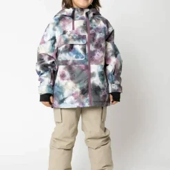 2117 of Sweden Juniors' Light Padded Ski Jacket Kidden Aop Grape
