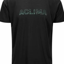 Aclima Men's LightWool 140 Classic Tee Logo Jet Black