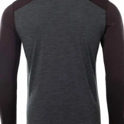 Aclima Men's LightWool 180 Polo with Zip Chocolate Plum/Marengo