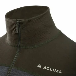 Aclima Men's LightWool 180 Polo with Zip Tarmac/Marengo