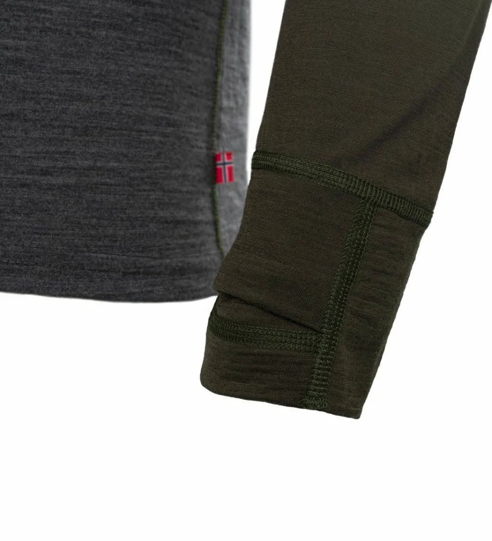 Aclima Men's LightWool 180 Polo with Zip Tarmac/Marengo