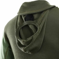 Aclima Men's WarmWool Hoodsweater with Zip Olive Night/Dill/Marengo