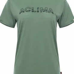 Aclima Women's LightWool 140 Classic Tee Logo Dark Ivy