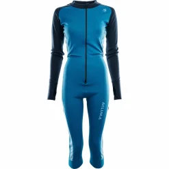 Aclima Women's WarmWool Overall 3/4 Blue Sapphire(Navy Blazer/Azu.