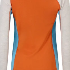 Aclima Women's WarmWool Polo Gold Flame/Beige Melange/Niagara