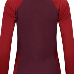 Aclima Women's WarmWool Polo Fig/Red Dahlia