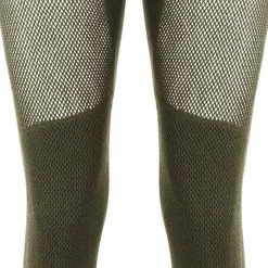 Aclima Women's WoolNet Hybrid Longs Olive Night/Beige Melange/Jet Black