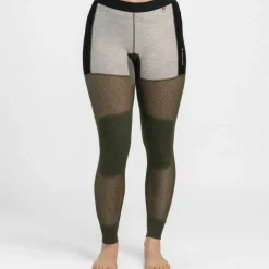 Aclima Women's WoolNet Hybrid Longs Tarmac/Beige Melange/Jet Black