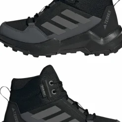 Adidas Kid's Terrex Ax4 Mid RAIN.RDY Hiking Shoes Core Black/Grey Four/Grey Six