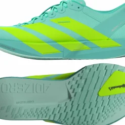 Adidas Men's Adizero Adios 9 Flash Aqua/Lucid Lemon/Zero Metalic