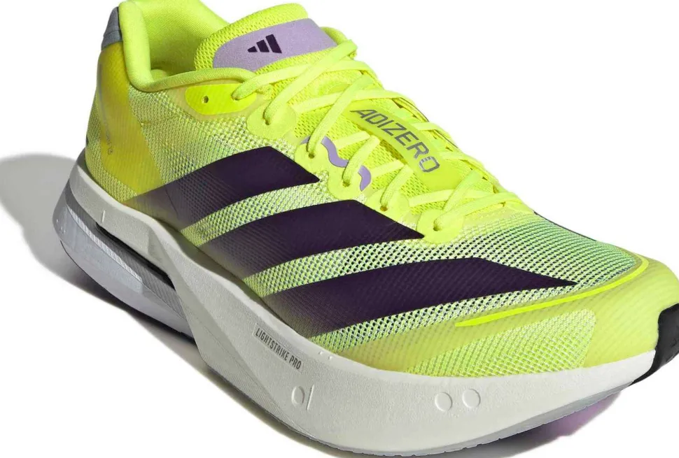 Adidas Men's Adizero Boston 13 Solar Yellow / Aurora Plum / Powder Plum