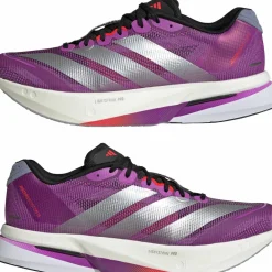Adidas Men's Adizero Boston 13 Purple/Silver Metallic/Lucid Red
