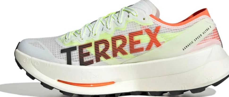 Adidas Men's Terrex Agravic Speed Ultra 2 Cloud white/Core black/Semi impact orange
