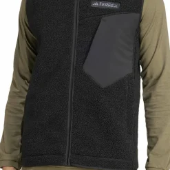 Adidas Men's Terrex Xploric High Pile Fleece Vest Black