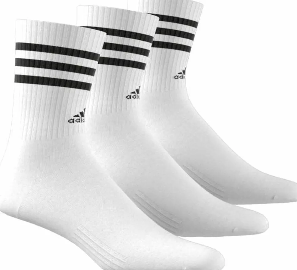 Adidas 3-Stripes Cushioned Sportswear Crew Socks 3-Pairs White/Black