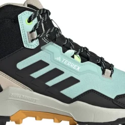 Adidas Unisex TERREX AX4 Mid GORE-TEX Hiking Shoes Semi Flash Aqua/Core Black/Preloved Yellow