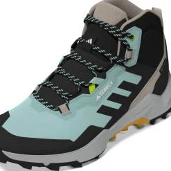 Adidas Unisex TERREX AX4 Mid GORE-TEX Hiking Shoes Semi Flash Aqua/Core Black/Preloved Yellow