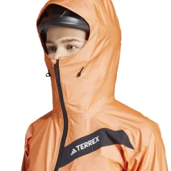Adidas Women's Terrex Techrock Light GORE-TEX Active Rain Jacket Semi Impact Orange