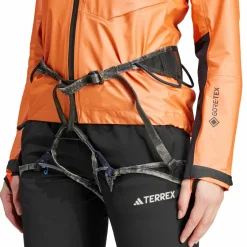 Adidas Women's Terrex Techrock Light GORE-TEX Active Rain Jacket Semi Impact Orange