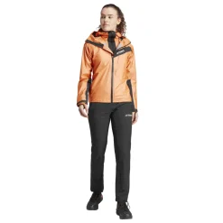 Adidas Women's Terrex Techrock Light GORE-TEX Active Rain Jacket Semi Impact Orange