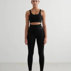 Aim'n Women's Ribbed Seamless Tights Black