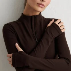 Aim'n Women's Sense Zip Jacket Chocolate