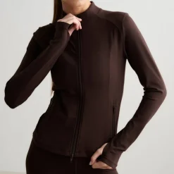 Aim'n Women's Sense Zip Jacket Chocolate