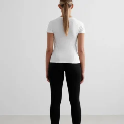 Aim'n Women's Soft Basic Short Sleeve White