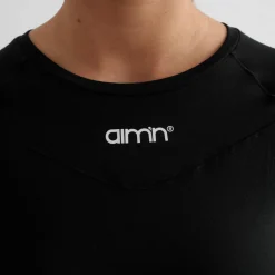 Aim'n Women's Soft Basic Short Sleeve Black