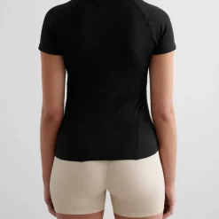 Aim'n Women's Soft Basic Short Sleeve Black
