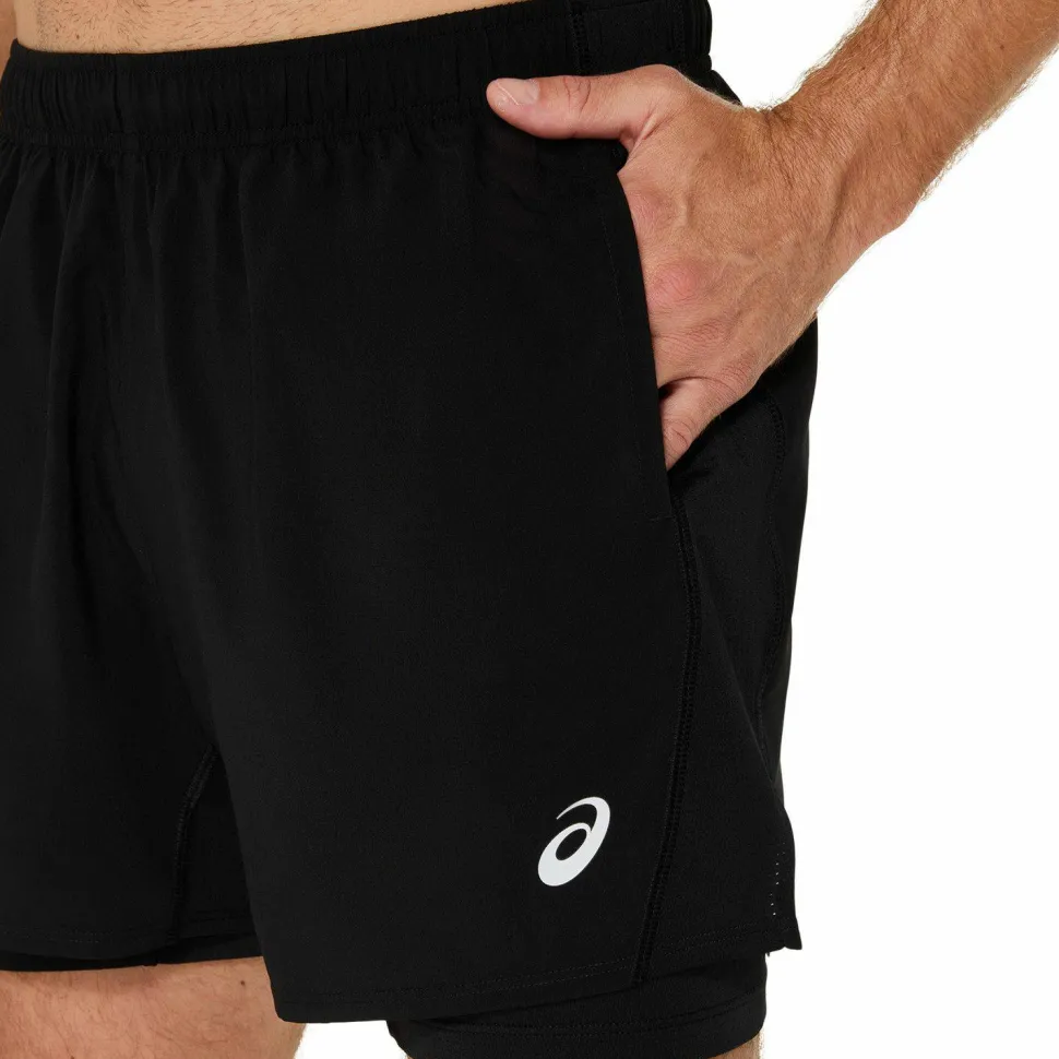 Asics Men's Asics Core 2-in-1 5in Shorts Performance Black/Performance Black