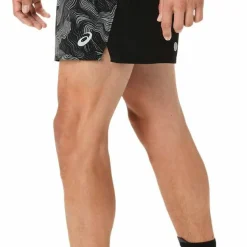 Asics Men's Fujitrail All Over Print 5in Shorts Performance Black/Carbon/Cream