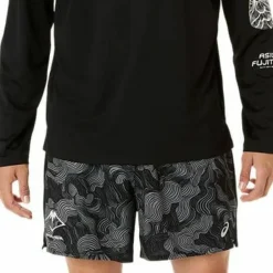 Asics Men's Fujitrail All Over Print 5in Shorts Performance Black/Carbon/Cream