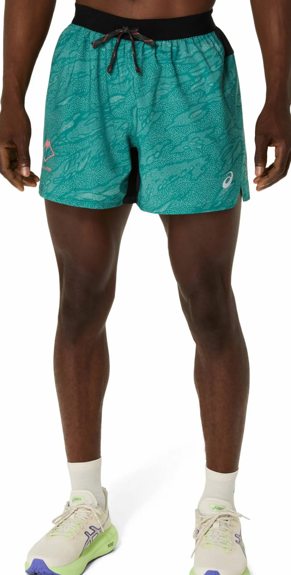Asics Men's Fujitrail All Over Print 5in Short Rainy Lake