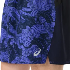 Asics Men's Fujitrail All Over Print 5in Shorts Midnight/Cobalt Burst/Cream