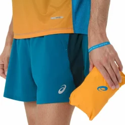 Asics Men's Road Packable Jacket Yamabuki/Aegean Blue