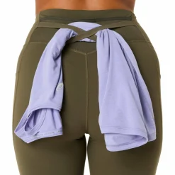 Asics Women's Nagino Run Adjustable Tight Dark Olive