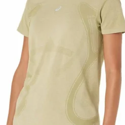 Asics Women's Road Seamless Short Sleeve Top Khaki/Cream