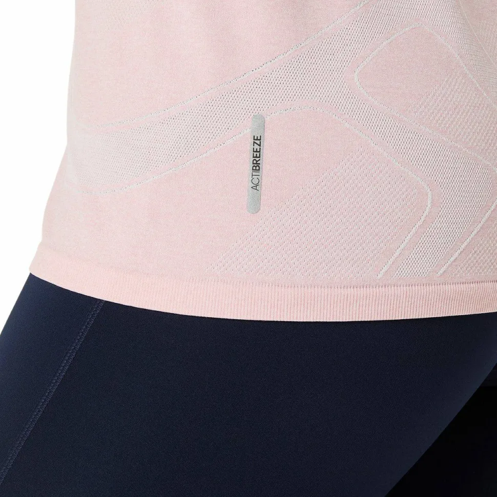 Asics Women's Road Seamless Short Sleeve Top Morganite/Crystal Pink