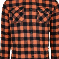 Avignon Unisex AFTER Hunt Flannel Shirt Orange/Black
