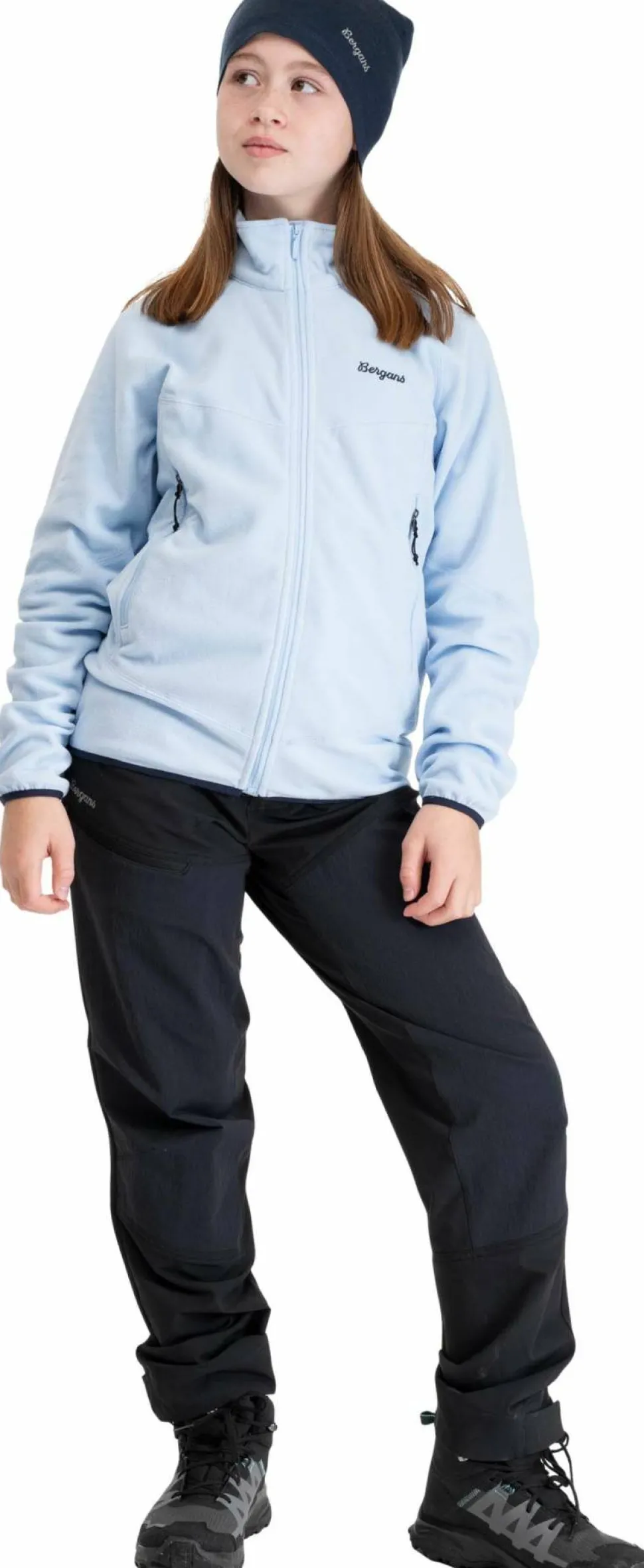 Bergans Juniors' Fleece Midlayer Jacket Cool Blue