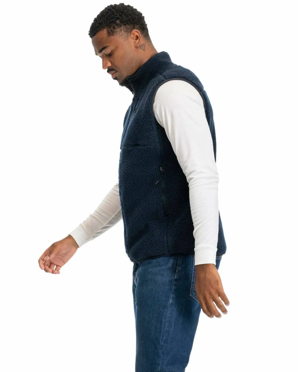 Bergans Men's Lunnan Pile Fleece Vest Navy Blue
