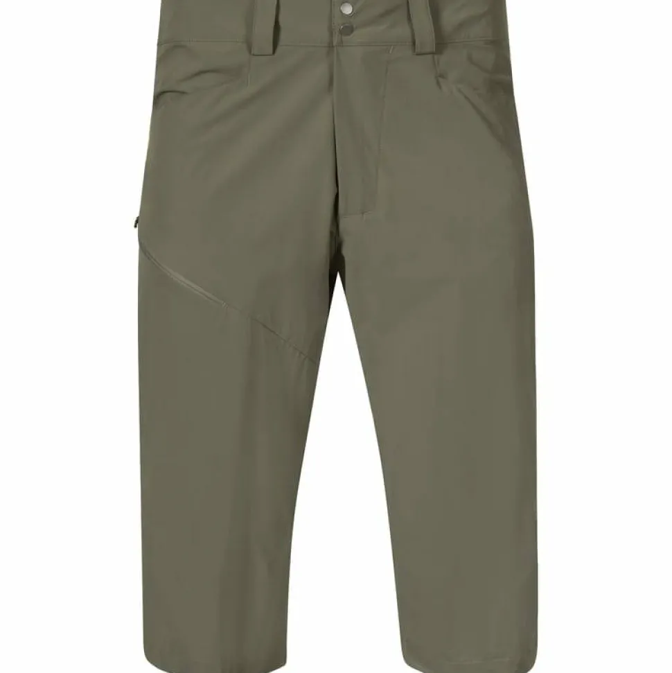 Bergans Men's Vandre Light Softshell Long Shorts Green mud