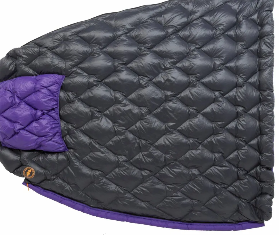 Big Agnes Fly Creek Ul Zip Quilt 50 (850 Rds Downtek) Long Asphalt/royal Purple