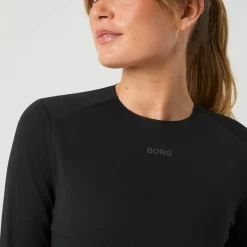 Björn Borg Women's Borg Running Feather Long Sleeve T-Shirt Black Beauty