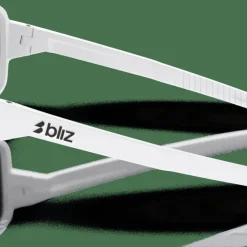 Bliz A004 Matte White/Blue Mirror