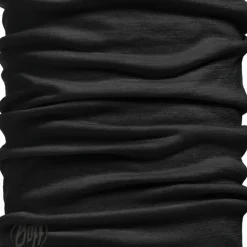 Buff Lightweight Merino Wool Tubular Solid Black