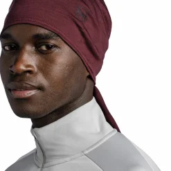 Buff Merino Lightweight Neckwear Solid Garnet