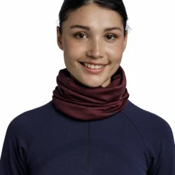 Buff Merino Lightweight Neckwear Solid Garnet